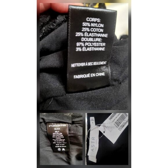 ASTR The Label Corset Bodice Mini Dress Women's Black Sweetheart Neck Zippered S - Picture 12 of 12